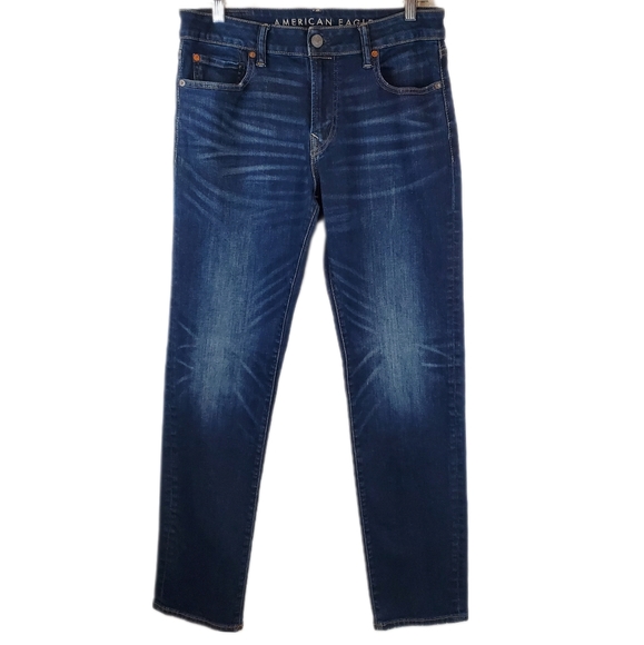 American Eagle Slim Straight Jeans Size 32x32 Mens Next Level Stretch Denim - Picture 1 of 10